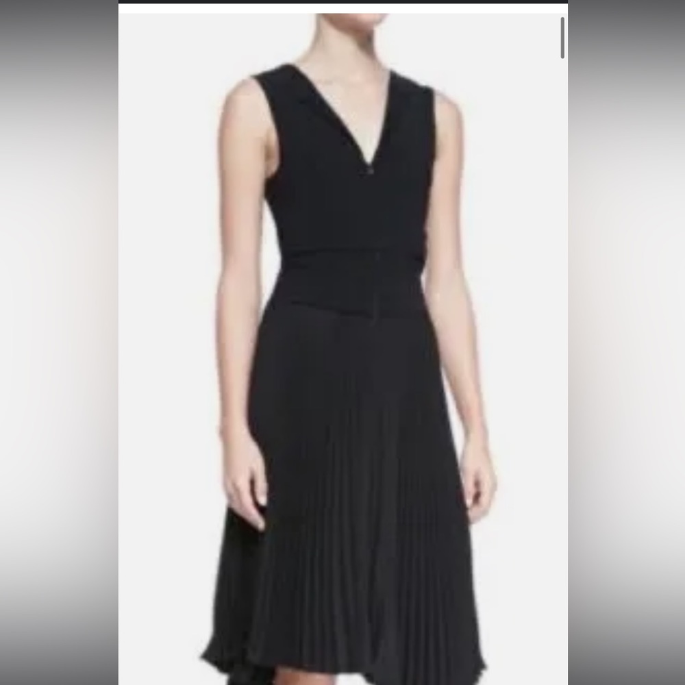 A.l.C. Zipper front LBD with pleated flared dress.